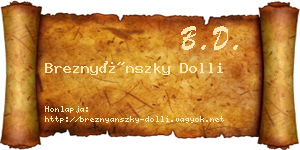 Breznyánszky Dolli névjegykártya